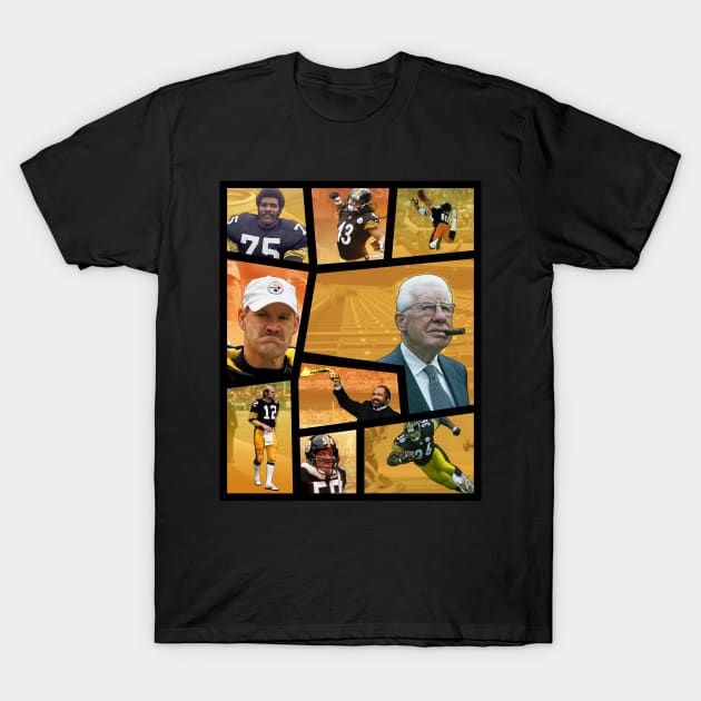 Steeler Hall of Fame Legends - GTA 5 Style Simple T-Shirt by The Badin Boomer